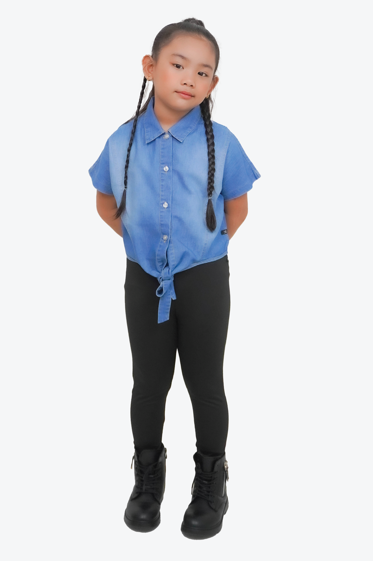 Chambray Blouse for Girls Kids