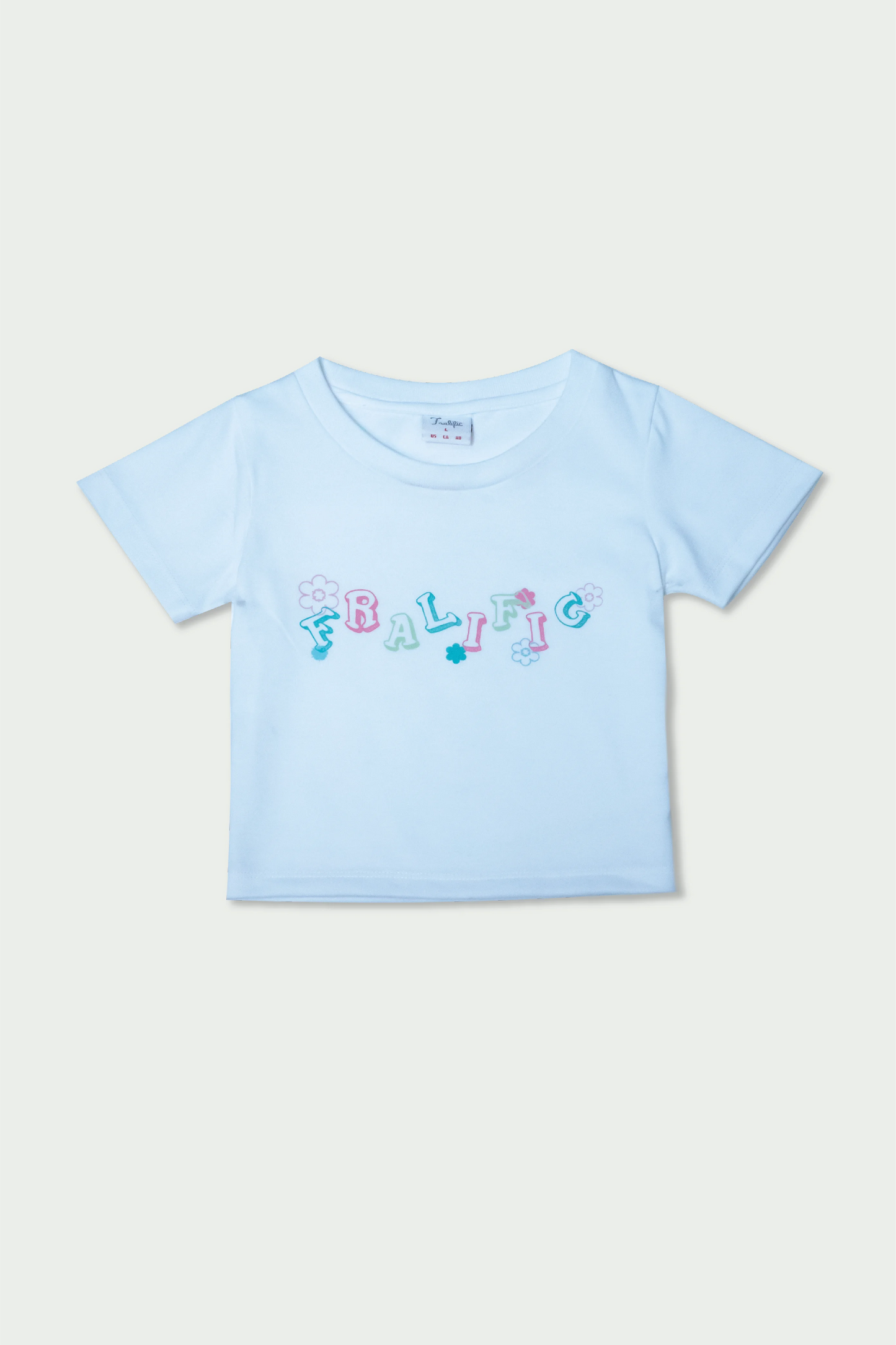 Kids Wear White Cropped Tee and Pink Skirt Set for Girls