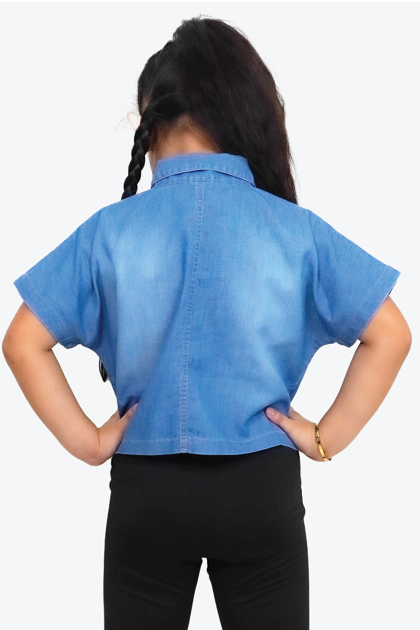 Chambray Blouse for Girls Kids