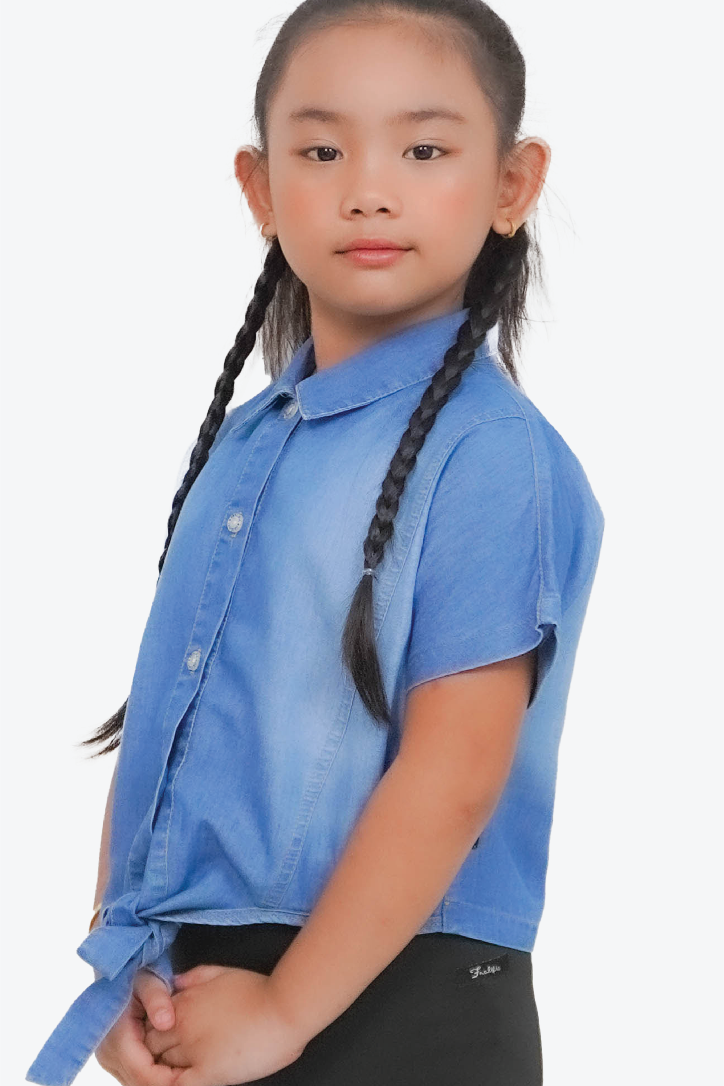 Chambray Blouse for Girls Kids