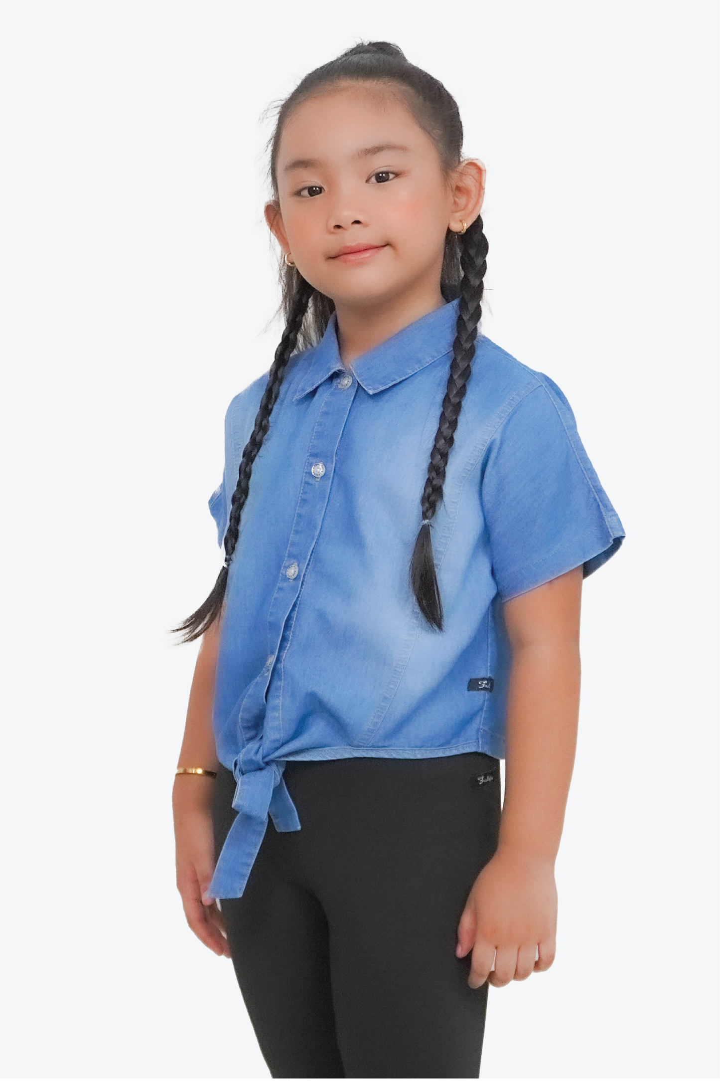 Chambray Blouse for Girls Kids