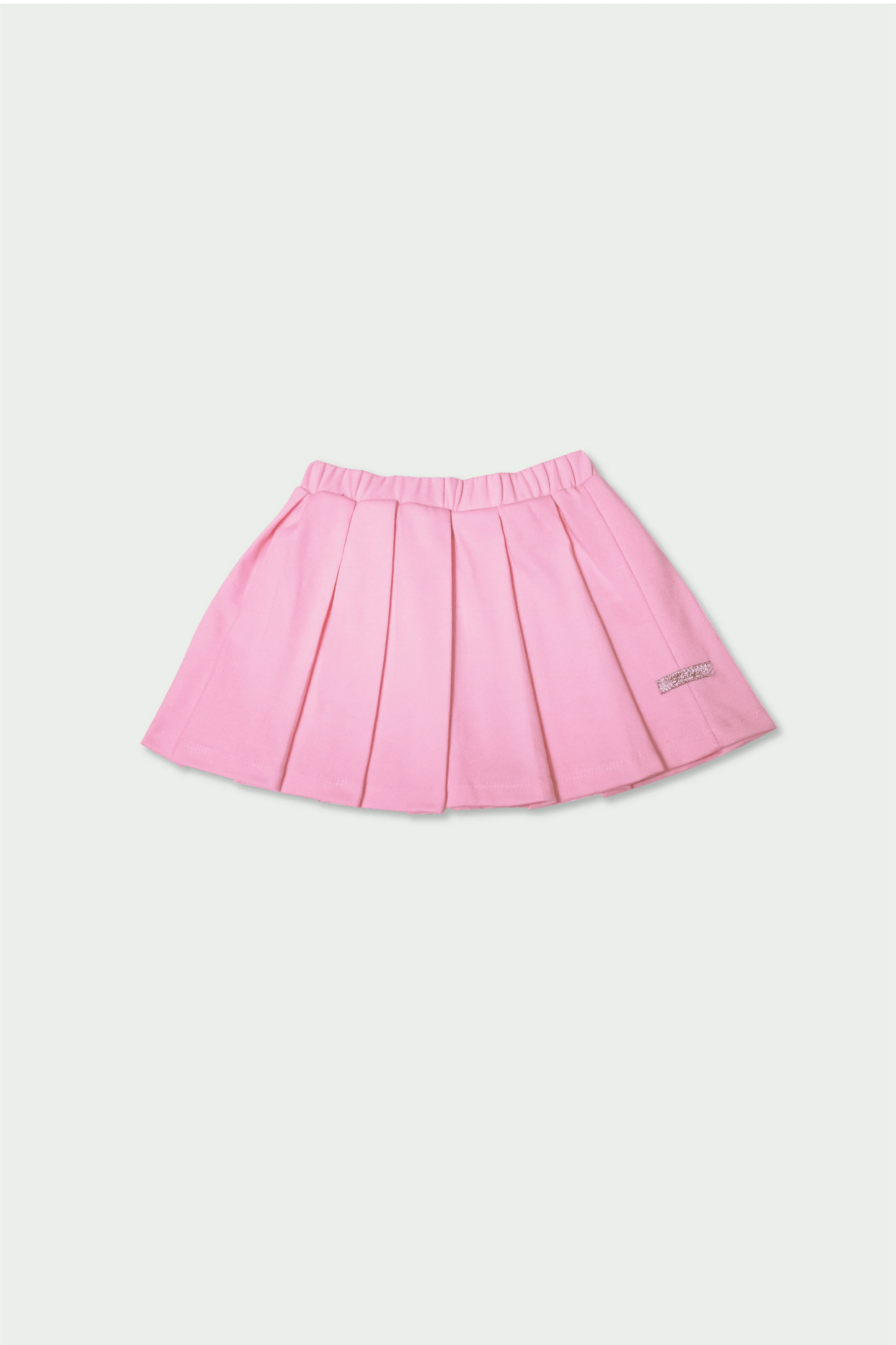 Kids Wear White Cropped Tee and Pink Skirt Set for Girls
