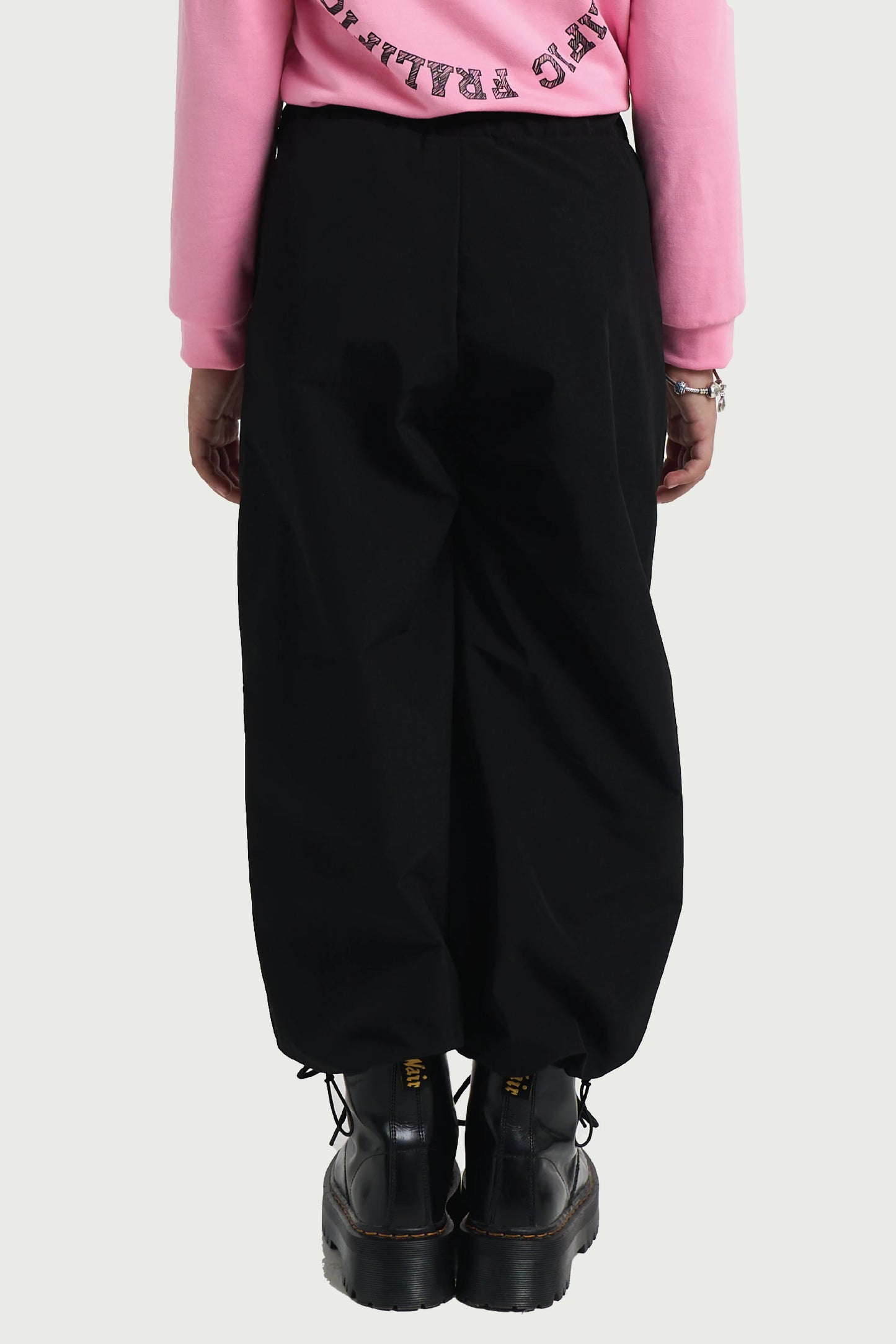 Kids' Black Cargo Pants – Adjustable Hem Jogger Style